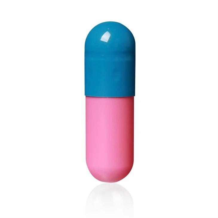 Blue And Pink Gelatin Capsules